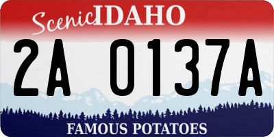 ID license plate 2A0137A