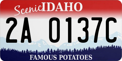 ID license plate 2A0137C