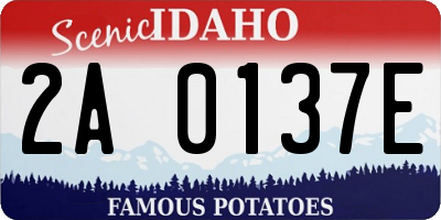 ID license plate 2A0137E