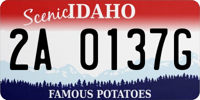 ID license plate 2A0137G