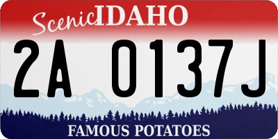 ID license plate 2A0137J