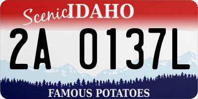 ID license plate 2A0137L