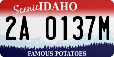 ID license plate 2A0137M