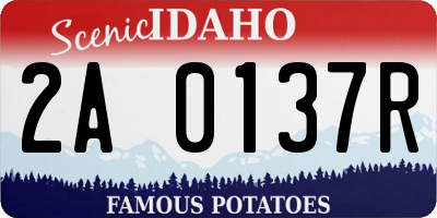 ID license plate 2A0137R