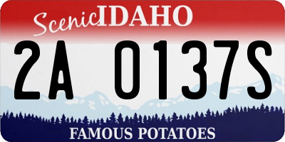 ID license plate 2A0137S