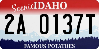 ID license plate 2A0137T