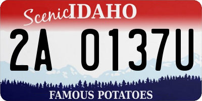 ID license plate 2A0137U