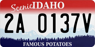ID license plate 2A0137V