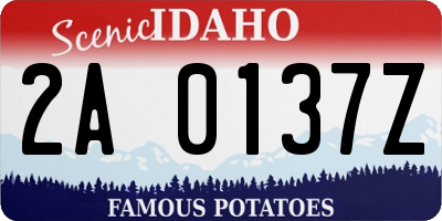 ID license plate 2A0137Z