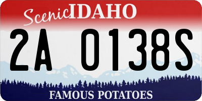 ID license plate 2A0138S