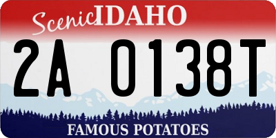 ID license plate 2A0138T