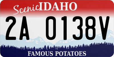 ID license plate 2A0138V
