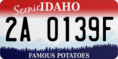 ID license plate 2A0139F