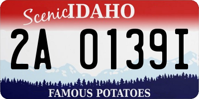 ID license plate 2A0139I