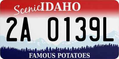 ID license plate 2A0139L