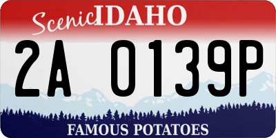 ID license plate 2A0139P