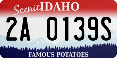 ID license plate 2A0139S