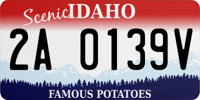 ID license plate 2A0139V
