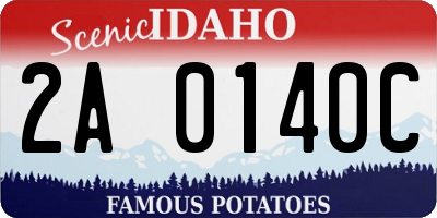 ID license plate 2A0140C