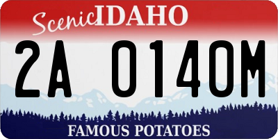 ID license plate 2A0140M