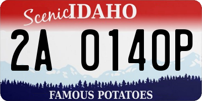ID license plate 2A0140P