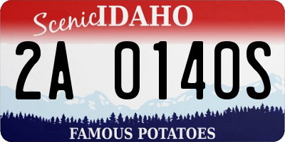 ID license plate 2A0140S