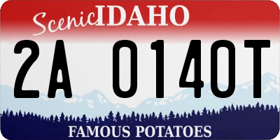 ID license plate 2A0140T