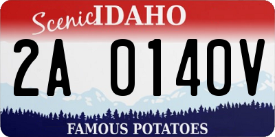 ID license plate 2A0140V