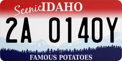 ID license plate 2A0140Y