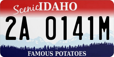 ID license plate 2A0141M