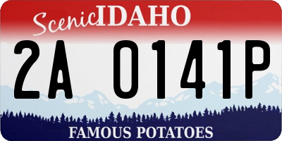 ID license plate 2A0141P