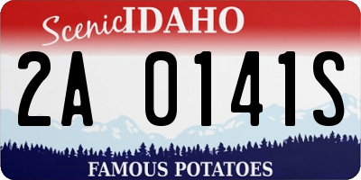 ID license plate 2A0141S