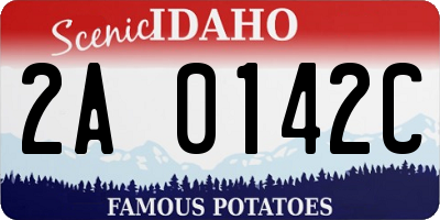 ID license plate 2A0142C