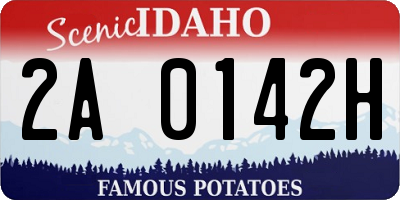 ID license plate 2A0142H