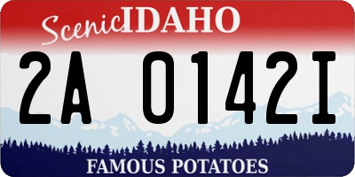ID license plate 2A0142I