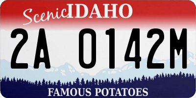 ID license plate 2A0142M