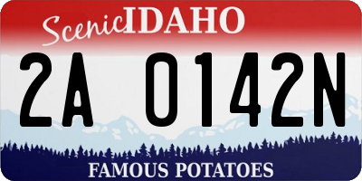 ID license plate 2A0142N