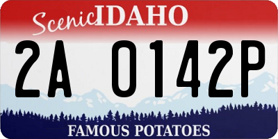 ID license plate 2A0142P