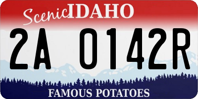 ID license plate 2A0142R