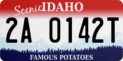ID license plate 2A0142T