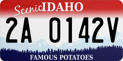 ID license plate 2A0142V