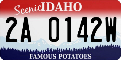 ID license plate 2A0142W