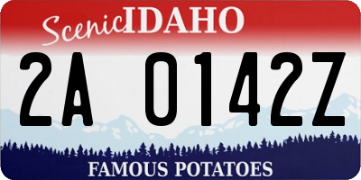 ID license plate 2A0142Z
