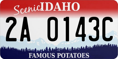 ID license plate 2A0143C