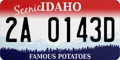 ID license plate 2A0143D