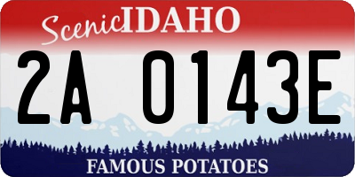 ID license plate 2A0143E