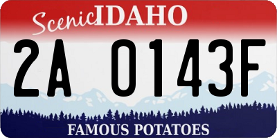 ID license plate 2A0143F