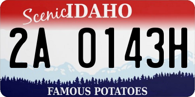 ID license plate 2A0143H