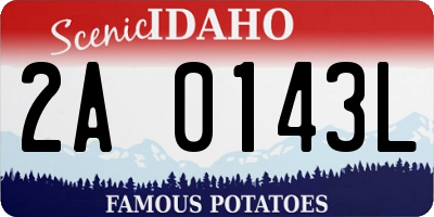 ID license plate 2A0143L