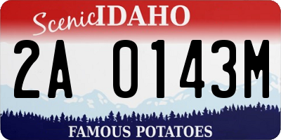 ID license plate 2A0143M